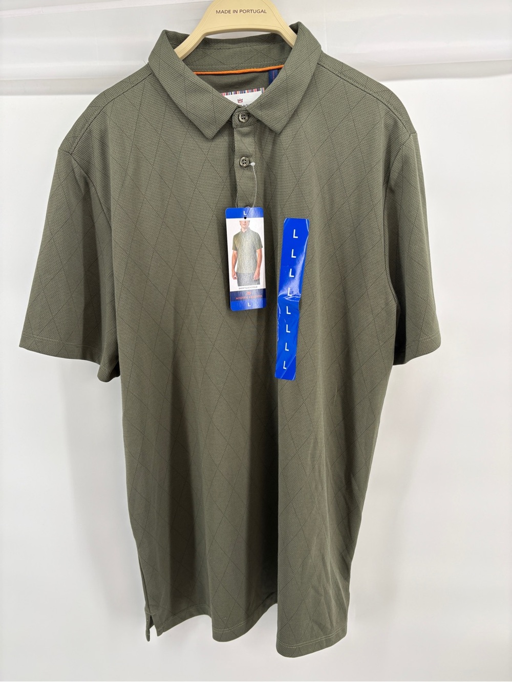 NWT Modern Ambition Polo Shirt Mens Large Olive Green  Golf Casual Performance